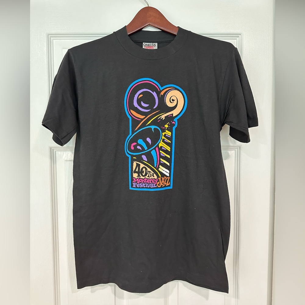Vintage 40th Monterey Jazz Festival Tee - Small - Black